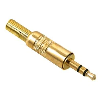 UKDJ HQ 3.5 mm Gold Plated Stereo Jack Plug Metal Body Connector 3.5mm TRS