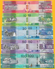 Gambia Set 5, 10, 20, 50, 100 Dalasis p-new 2019 UNC Banknotes