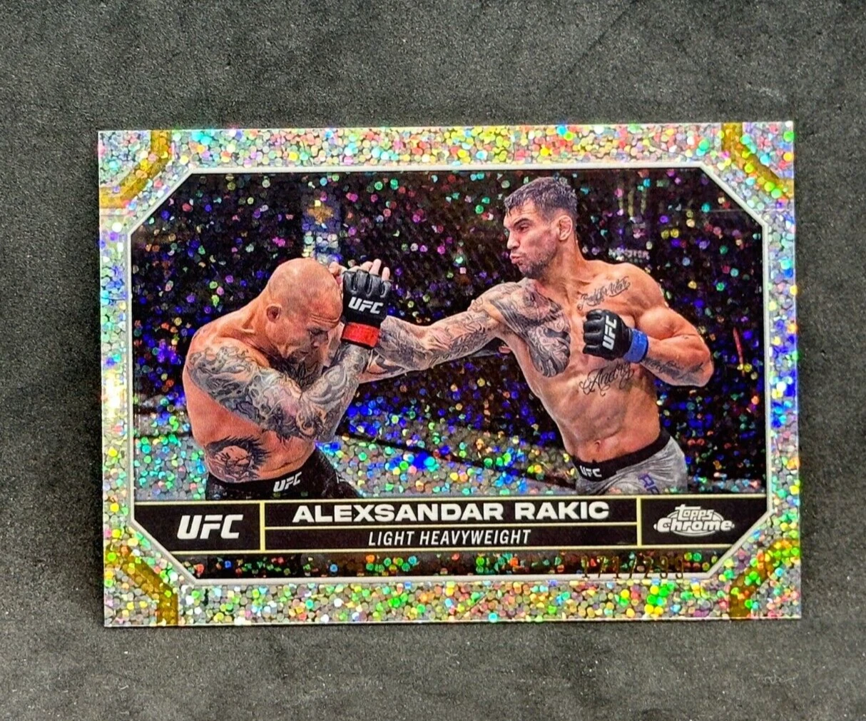 2024 Topps UFC Chrome Aleksandar Rakic SPECKLE Sparkle Refractor /299 #11