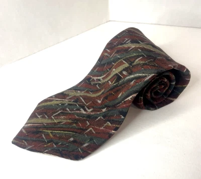 Corbata Conte de Milano Para Hombre 100% Seda Estampada en Italia Hecha en EE. UU. Abstracta Foto 1 de 4