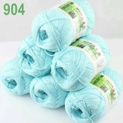Sale New 6 Ballsx50g Super Soft Bamboo Cotton Baby Hand Knitting Crochet Yarn 04 - Image 1 of 4