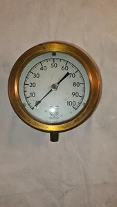 VINTAGE ASHCROFT DURAGAUGE - 5" - STEAMPUNK - Picture 1 of 3