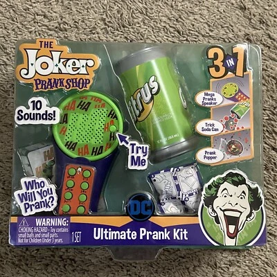 The Joker Prank Shop DC Ultimate Prank Kit 3 em 1 Novo em folha 2019 - Imagem 1 de 4