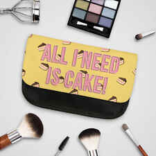 All I Need is Cake Beauty Cosmetics Make-Up Bag with Zip 21cm x 14cm