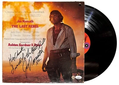Joe Namath Autographed The Last Rebel Album Vinyl JSA - Image 1 of 3