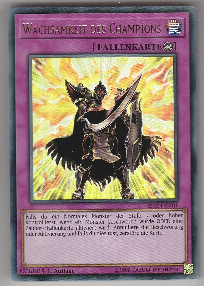 Yu-GI-OH Wachsamkeit des Champions Ultra Rare SS02-DEV01 Speed Duel - Bild 1 von 1