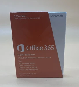 OFFICE 365 Home Premium 1 Year PC/MACS 2012 Edition BRAND NEW SEALED - Afbeelding 1 van 8