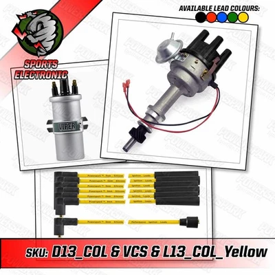 Ford Cologne V6 Electronic Distributor Viper Non Ballast Coil Yellow HT Leads - Image 1 of 4