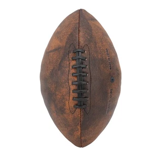 Comfortable Grip Size 9 Rugby Ball PU Vintage Design Durable Sports Football - Bild 1 von 17