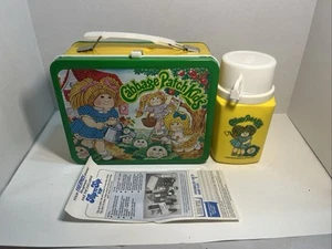 1983 Cabbage Patch Kids Metal Lunch Box Matching & Thermos Unused Mint 916 - Picture 1 of 10