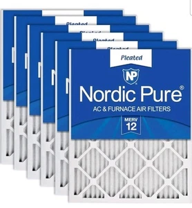 Nordic Pure 20x24x1 (19 1/2 x 23 7/16 x 3/4) Pleated MERV 12 Air Filters 6 Pack - Bild 1 von 10