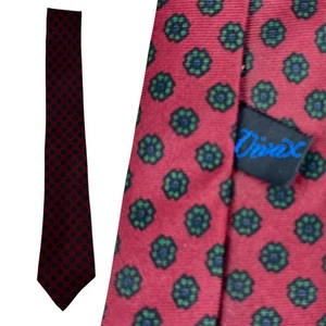 VINTAGE 50s Silk Skinny Tie Men 1950s Paisley Floral Mod Preppy Thin Necktie Men - Picture 1 of 6