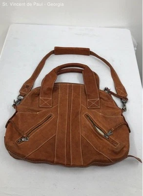 Vintage Andrew Marc New York Brown Leather Shoulder Bag Purse W Detachable Strap - Image 1 of 4
