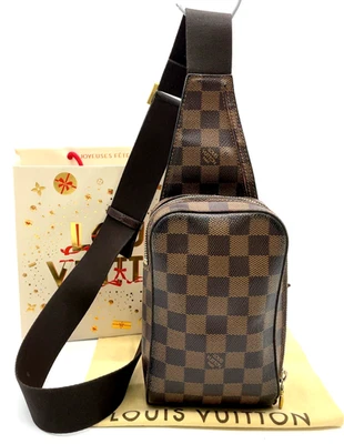 Auth Louis Vuitton Damier Ebene Geronimos N51994 Crossbody W/Bag/D SK110215 - Image 1 of 4