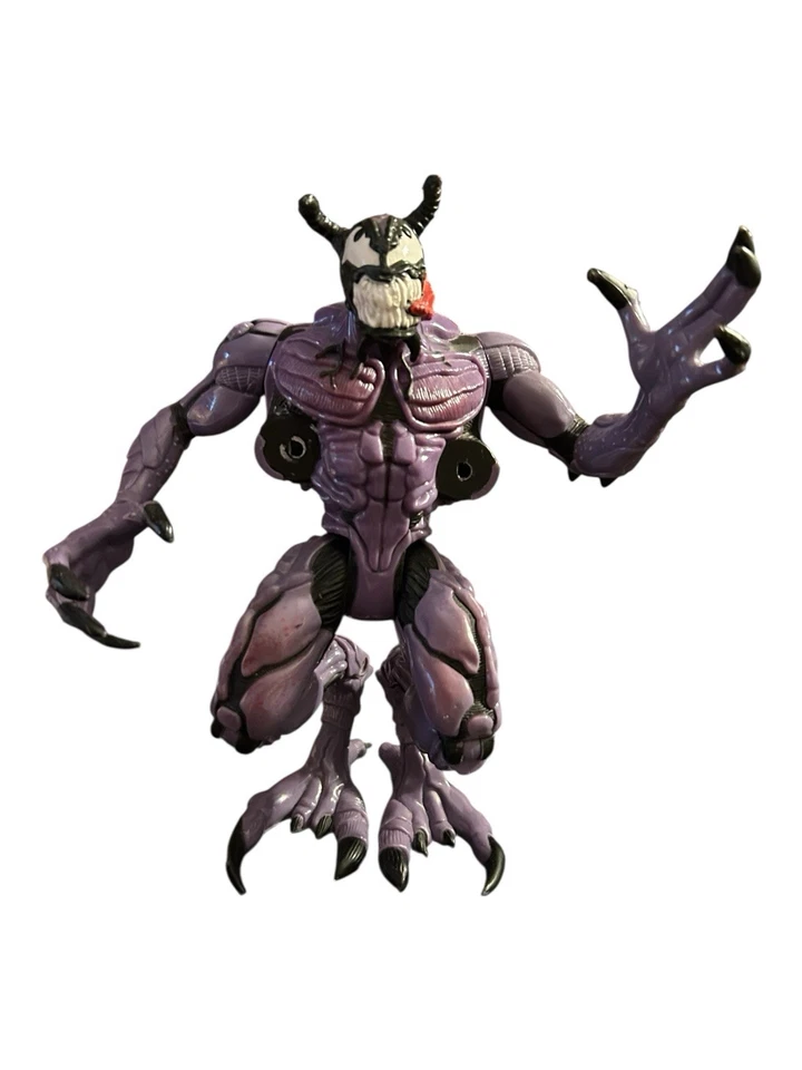 VINTAGE 1996 SPIDER-MAN VENOM PLANET OF THE SYMBIOTES PURPLE VARIANT RIOT FIGURE - Image 1 of 4