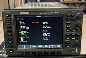 Leader LV5800 HD/SD-SDI Multi-Monitor with SDI & AES Input & DVI Output Modules - Picture 1 of 6
