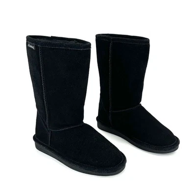 Bearpaw Emma Niñas Bota de Invierno Negra Talla 4 Gamuza Impermeable Forro de Lana Comodidad Foto 1 de 4