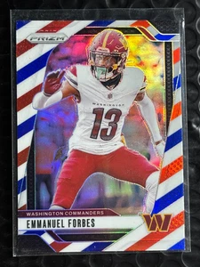 2024 Panini Prizm - Emmanuel Forbes #291 Red White & Blue Prizm Commanders - Picture 1 of 2