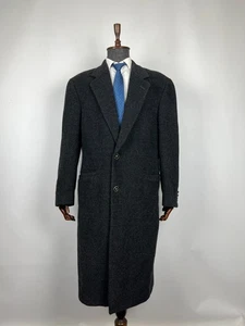 Rare Gianni Versace Versus Men's Dark Charcoal Overcoat Long Coat Size UK 42 - Picture 1 of 13