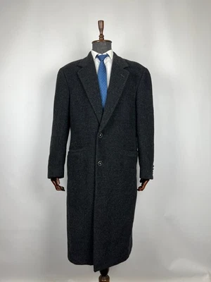 Rare Gianni Versace Versus Men's Dark Charcoal Overcoat Long Coat Size UK 42 - Image 1 of 4