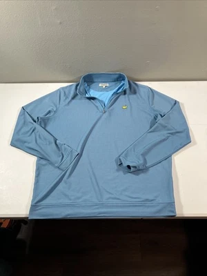 Masters Peter Millar Men’s Sz XL Blue 1/4 Quarter Zip Golf Pullover - Image 1 of 4
