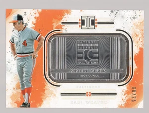 EARL WEAVER 2025 PANINI IMPECABLE 1 ONZA TROY PLATA FINA .999 #06/25 ORIOLES - Imagen 1 de 2