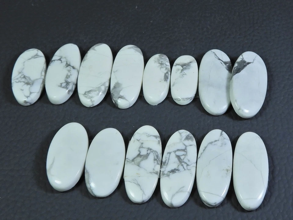 20-26 mm Natürlicher Howlith Passendes Paar Oval Lose Edelsteine 7 Paar Lot L372 - Bild 1 von 4