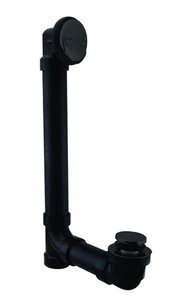 Tip-Toe Sch. 40 ABS Bath Waste with Two-Hole Elbow, Matte Black, D4931-62 - Picture 1 of 7