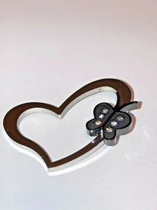 Ciondolo farfalla cuore ritagliato in acciaio inox - Foto 1 di 3