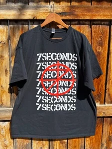 7 Seconds Repeater T Shirt Black & White w Red Logo XXL Punk Hardcore - Picture 1 of 4
