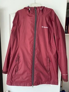 Columbia Women’s Waterproof Omni Tech Jacket/Windbreaker, Plum/Maroon - Size L - Picture 1 of 4
