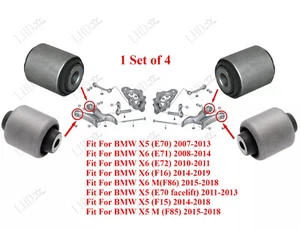 1 Set of 4 Rear Control Swing Arm Bushes 33326770952 33326770951 For BMW X5 X6- - Bild 1 von 5