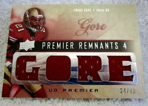 Frank Gore 2008 Upper Deck Premier Remmants GU 4-Patch#24/40!49ers RB Patch/Jets - Picture 1 of 1