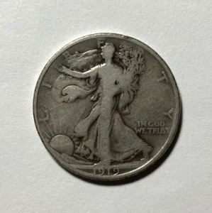 1919-D Walking Liberty Half Dollar Better Date Nice VG - Picture 1 of 2