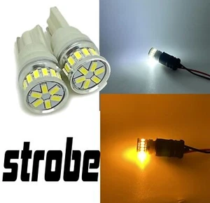 12v 24v Strobe flash warning LED T10 W5W 501 504 LED bulb lights recovery canbus - Picture 1 of 7
