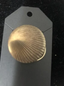 Vintage Bronze Copper Tone Scarf Clip Round - Picture 1 of 17