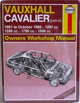 Haynes - Vauxhall Cavalier (Gasolina) 1981A Oct.1988 Dueños Taller Manual Usada - Imagen 1 de 4