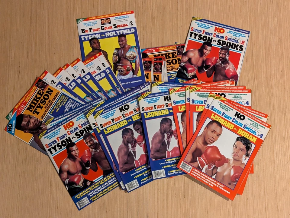 KO Ring Boxing Poster Special Pick and Choose Magazine Tyson Holyfield Spinks - Image 1 of 1