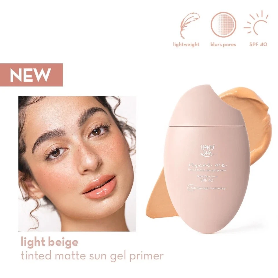 Happy Skin Rescue Me Tinted Matte Sun Gel Primer broad spectrum SPF 40 - Image 1 of 4