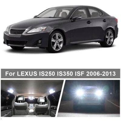 White LED Light Interior Package + Reverse Bulbs For LEXUS IS250 IS350 2006-2013 Foto 1 de 4