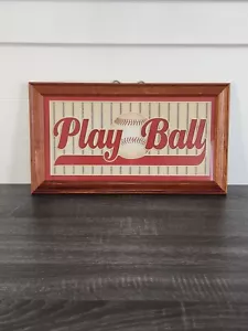 Lil Slugger Baseball "Play Ball" Wall Hanging 14x8 - Picture 1 of 24