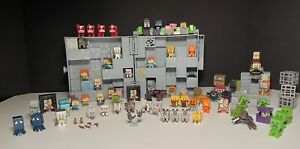 Large Lot 50 Unique Mattel Minecraft Mini Figures Plus Duplicates, 2014 Case +++