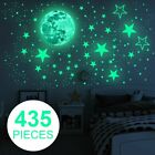 Glow In The Dark Luminous Stars And Moon Planet Space Wall Stickers US 435 PCS