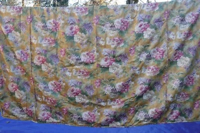 Custom Queen Duvet Heavy Floral Sateen Piping  88" x 94" - Image 1 of 4