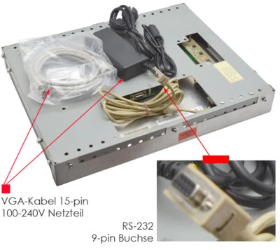 19" 48Cm NOVOMATIC MOTOTOR 3M RS-232 Touchscreen For MS-DOS WIN 95 98 XP 7 10 11 - Image 1 of 4