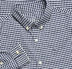 VINEYARD VINES Blue Plaid Button Up Performance Shirt Youth Boys M(12-14) - Picture 1 of 13
