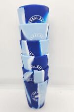 NEW Lot of 6 Silicone Drinking Cup Coral Bay Saint John Blue Tie Dye 1.35oz