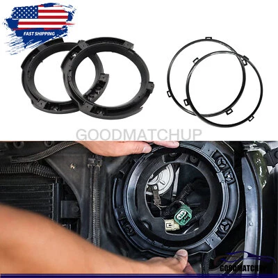 7" Headlight Mount Bracket Ring Replacement Set For 2007-2018 Jeep Wrangler JK - Image 1 of 4