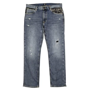 Lee 101+ Cowboy Pants Men's 36x30 Distressed Western Jeans Vintage Style - Picture 1 of 14