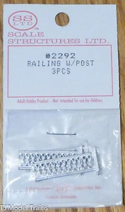 Barandilla SS Ltd. HO #2292 con poste (3 piezas) Fundiciones de luz - Imagen 1 de 1